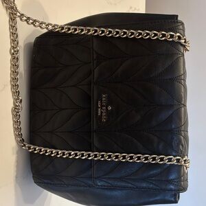 Kate Spade Black Quilted Shoulder Bag with Chain Strap